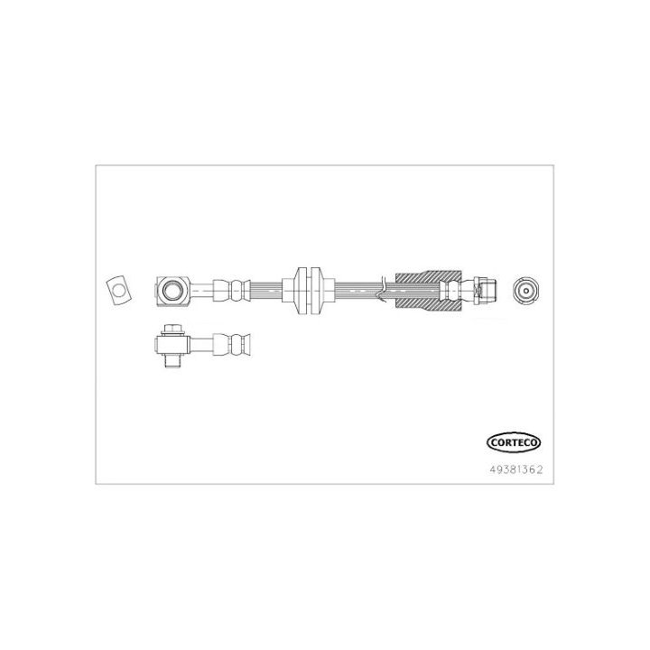 Stabdžių žarnelė CORTECO 49381362