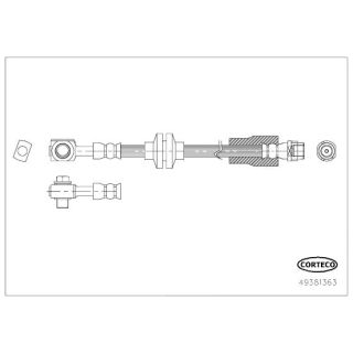 Stabdžių žarnelė CORTECO 49381363