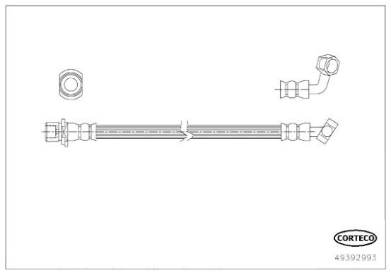 Stabdžių žarnelė CORTECO 49392993