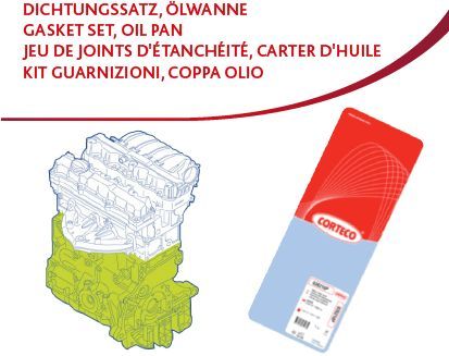 Tarpiklių rinkinys, variklio karteris CORTECO 427079P