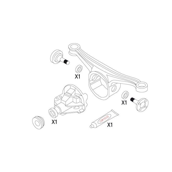 Tarpiklių rinkinys, diferencialas CORTECO 19535861