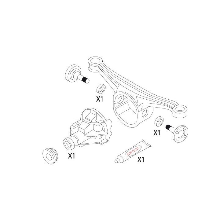 Tarpiklių rinkinys, diferencialas CORTECO 19535861