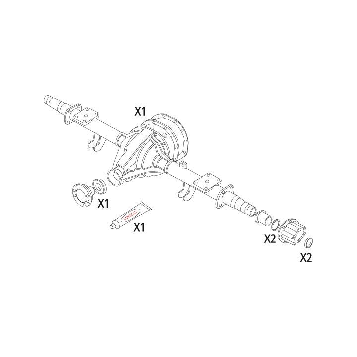Tarpiklių rinkinys, diferencialas CORTECO 19536136