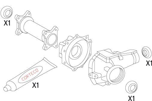 Tarpiklių rinkinys, diferencialas CORTECO 19536186
