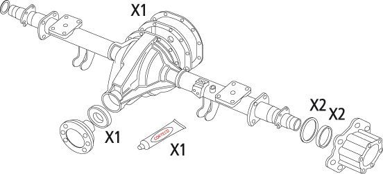 Tarpiklių rinkinys, diferencialas CORTECO 19536196