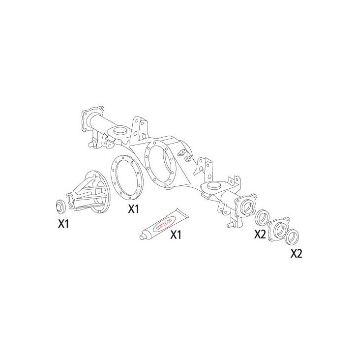 Tarpiklių rinkinys, diferencialas CORTECO 19536220