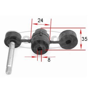 Skersinio stabilizatoriaus įvorių komplektas CORTECO 21652487