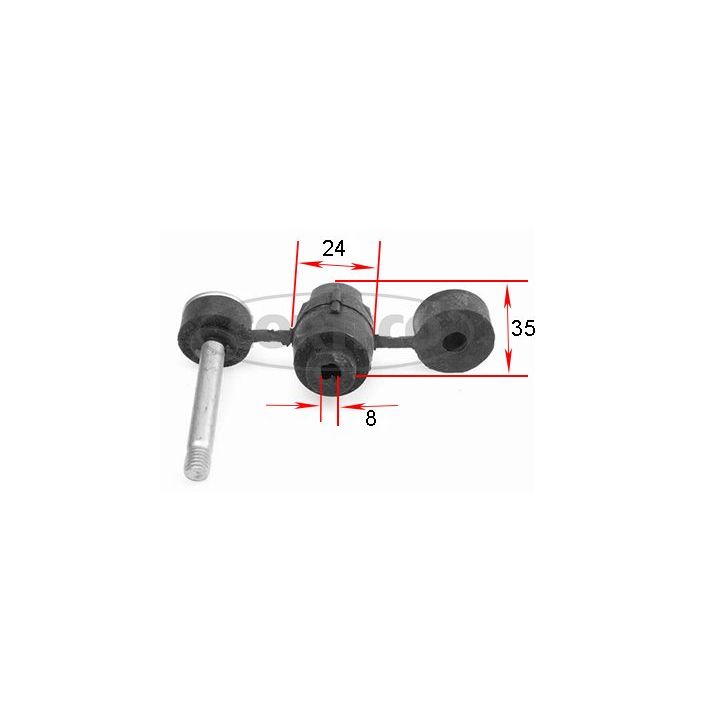 Skersinio stabilizatoriaus įvorių komplektas CORTECO 21652487