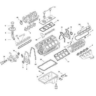 Visas tarpiklių komplektas, variklis ELRING LS Gen III LQ9