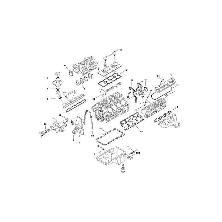 Visas tarpiklių komplektas, variklis ELRING LS Gen III LQ9