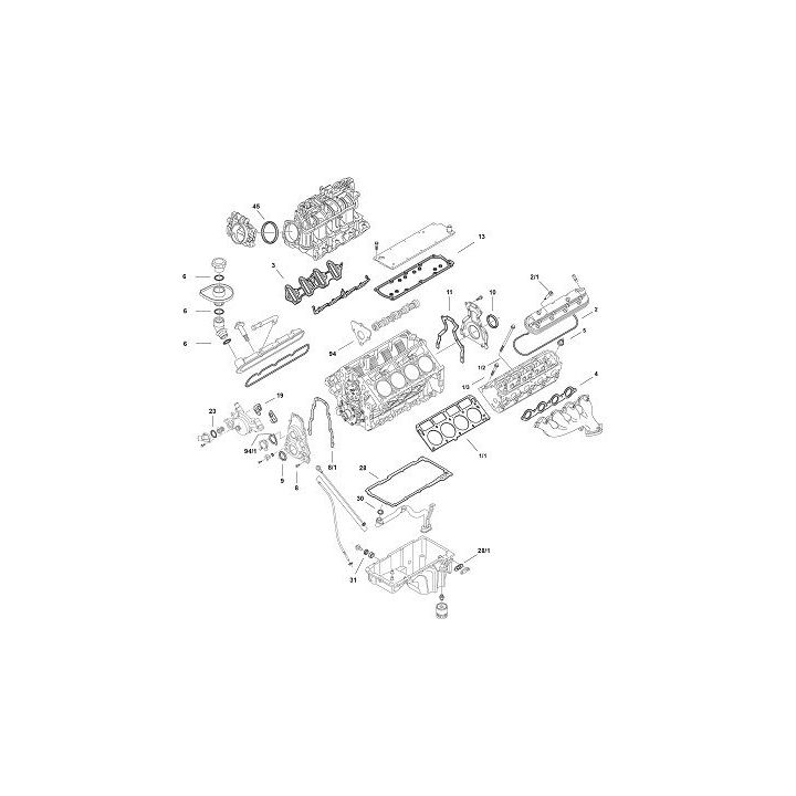 Visas tarpiklių komplektas, variklis ELRING LS Gen IV L9H