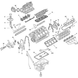 Visas tarpiklių komplektas, variklis ELRING LS Gen IV LH6