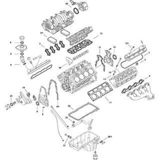 Visas tarpiklių komplektas, variklis ELRING LS Gen IV LH8