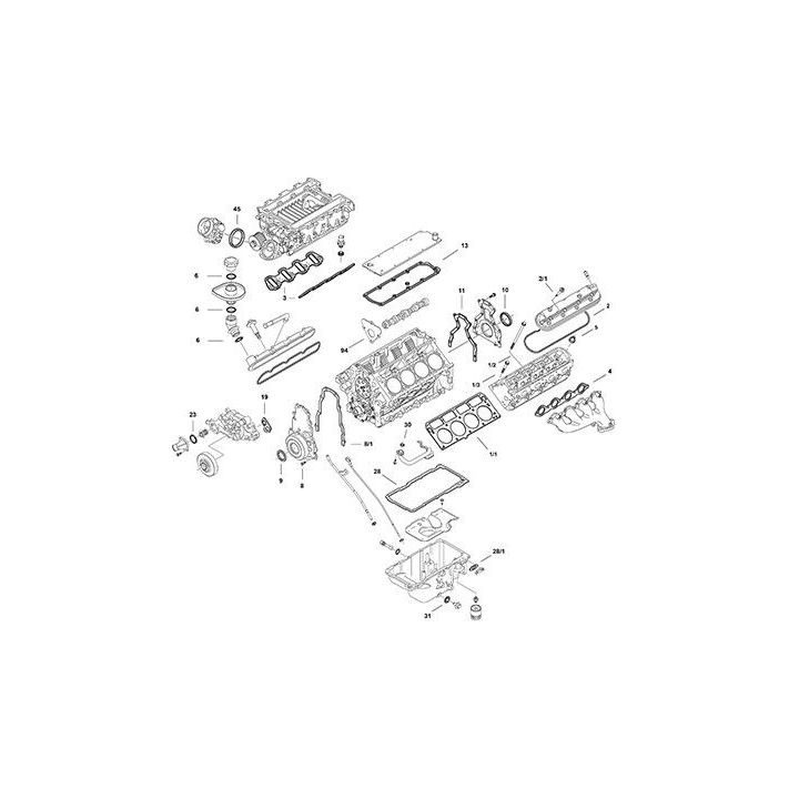 Visas tarpiklių komplektas, variklis ELRING LS Gen IV LSA