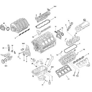 Visas tarpiklių komplektas, variklis ELRING LS Gen V L86