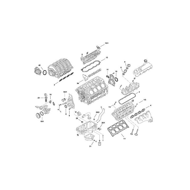 Visas tarpiklių komplektas, variklis ELRING LS Gen V L86