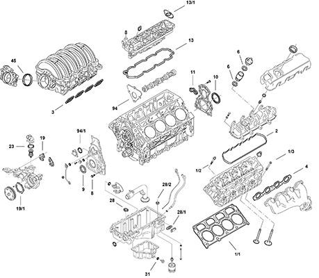 Visas tarpiklių komplektas, variklis ELRING LS Gen V L86
