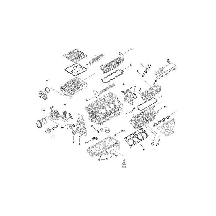 Visas tarpiklių komplektas, variklis ELRING LS Gen V LT4