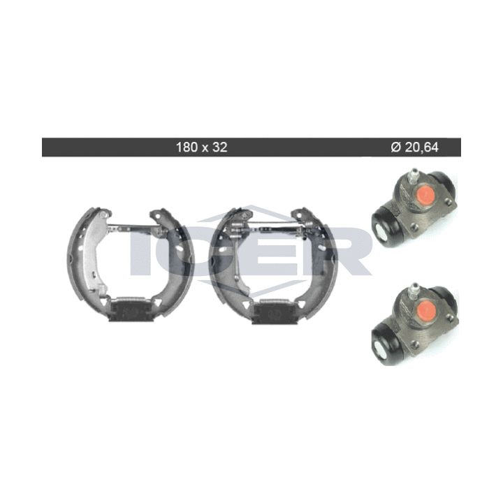 Stabdžių trinkelių komplektas ICER 79KT0011 C