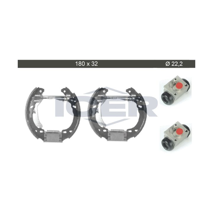 Stabdžių trinkelių komplektas ICER 79KT0014 C