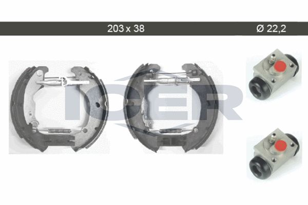 Stabdžių trinkelių komplektas ICER 79KT0015 C