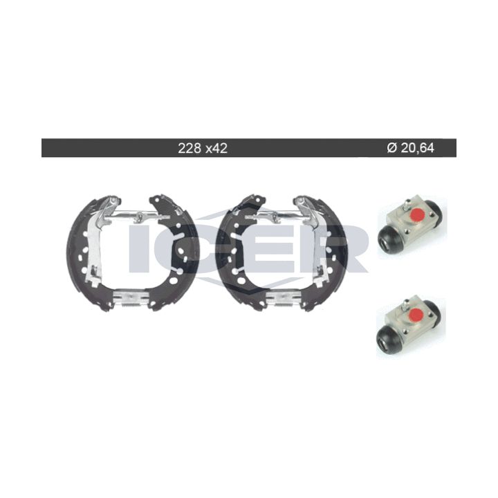 Stabdžių trinkelių komplektas ICER 79KT0017 C