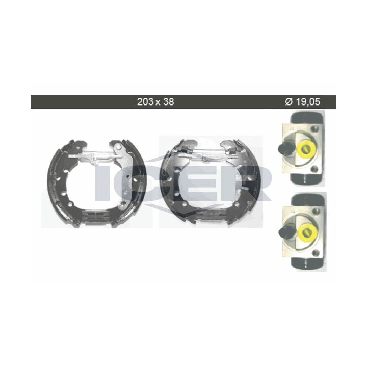 Stabdžių trinkelių komplektas ICER 79KT0023 C