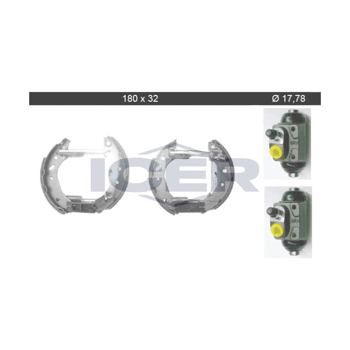 Stabdžių trinkelių komplektas ICER 79KT0024 C