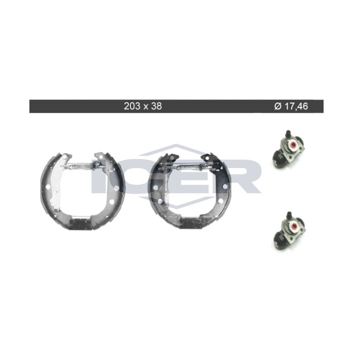 Stabdžių trinkelių komplektas ICER 79KT0050 C