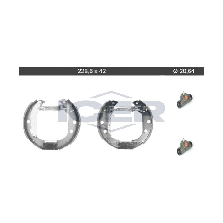 Stabdžių trinkelių komplektas ICER 79KT0052 C