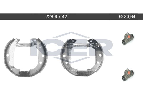 Stabdžių trinkelių komplektas ICER 79KT0052 C