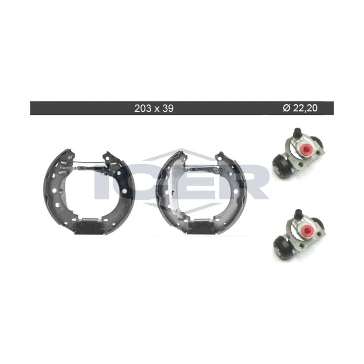 Stabdžių trinkelių komplektas ICER 79KT0053 C