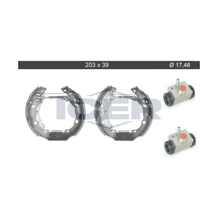 Stabdžių trinkelių komplektas ICER 79KT0054 C