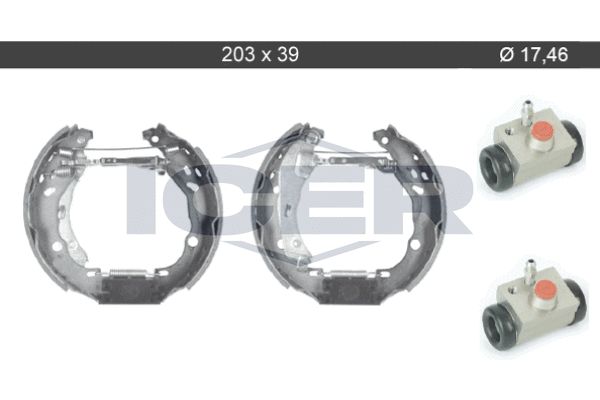 Stabdžių trinkelių komplektas ICER 79KT0054 C