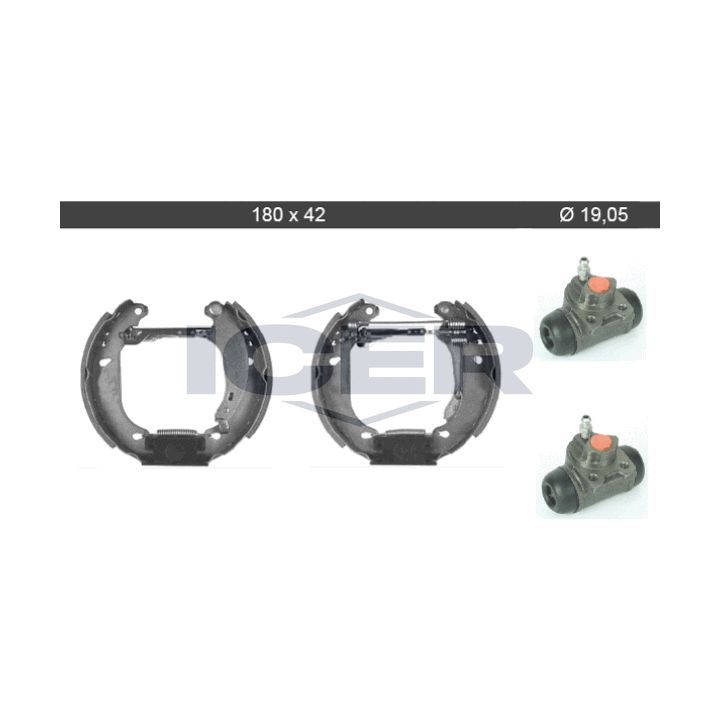 Stabdžių trinkelių komplektas ICER 79KT0059 C