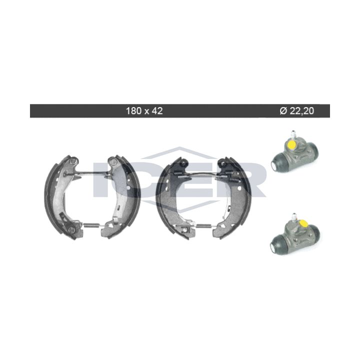 Stabdžių trinkelių komplektas ICER 79KT0065 C