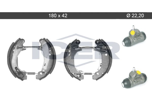 Stabdžių trinkelių komplektas ICER 79KT0065 C
