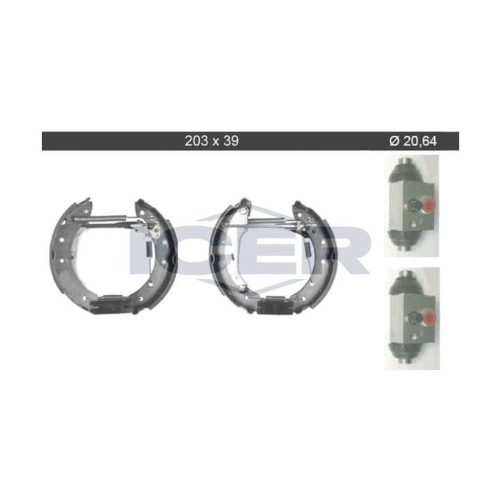 Stabdžių trinkelių komplektas ICER 79KT0066 C