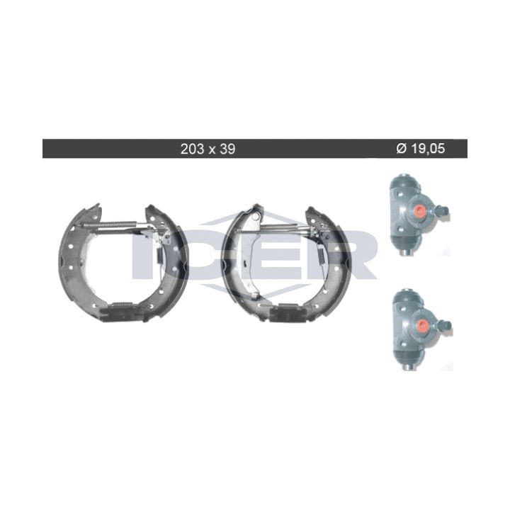 Stabdžių trinkelių komplektas ICER 79KT0067 C
