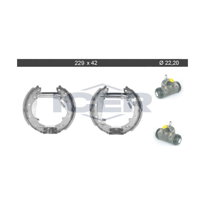 Stabdžių trinkelių komplektas ICER 79KT0074 C