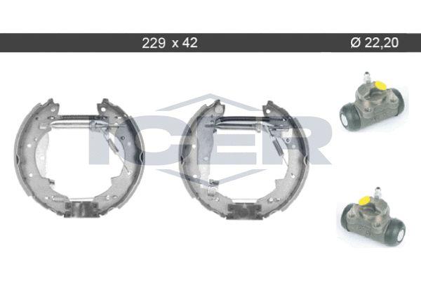 Stabdžių trinkelių komplektas ICER 79KT0074 C