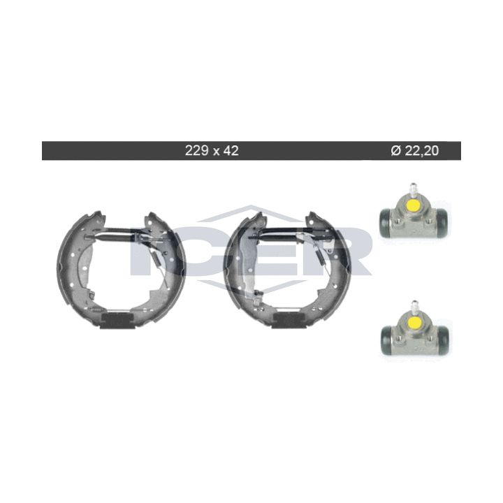 Stabdžių trinkelių komplektas ICER 79KT0075 C