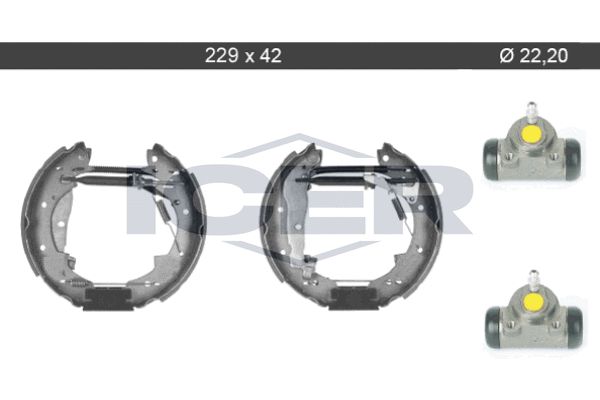 Stabdžių trinkelių komplektas ICER 79KT0075 C