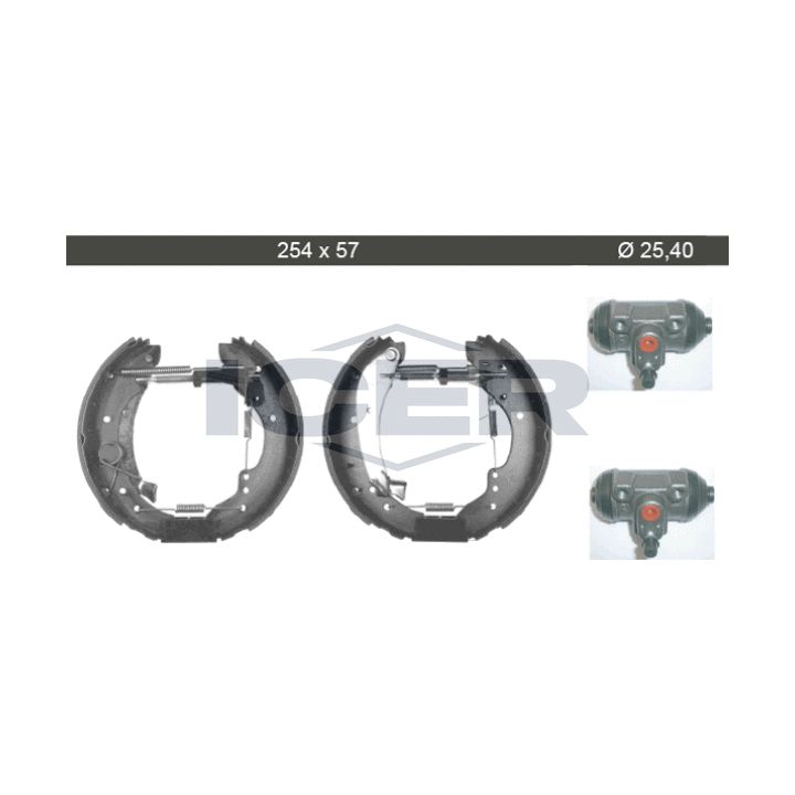 Stabdžių trinkelių komplektas ICER 79KT0078 C