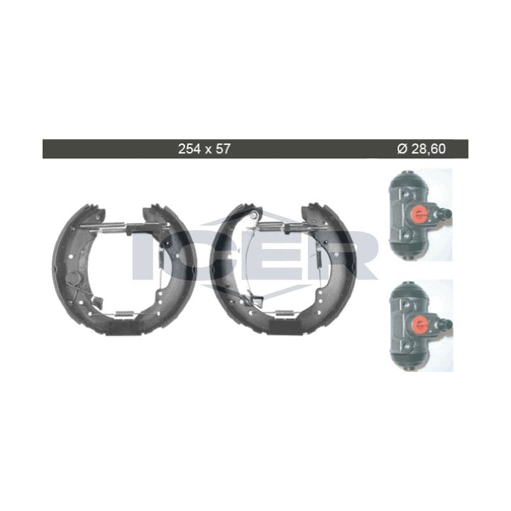 Stabdžių trinkelių komplektas ICER 79KT0080 C