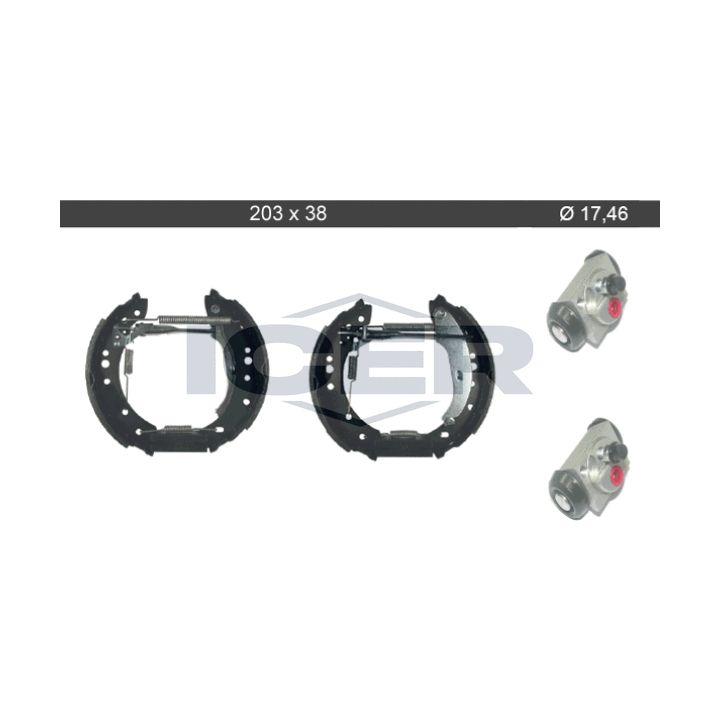 Stabdžių trinkelių komplektas ICER 79KT0088 C