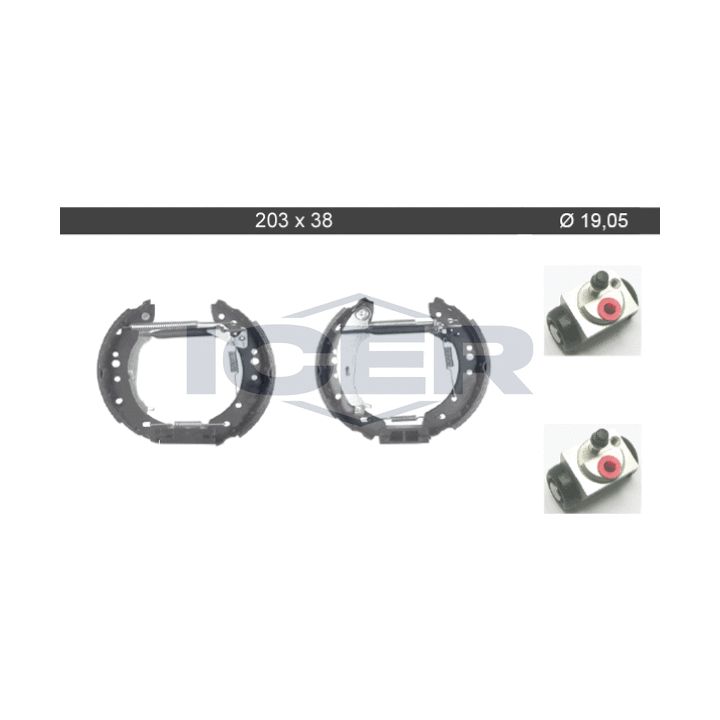 Stabdžių trinkelių komplektas ICER 79KT0092 C