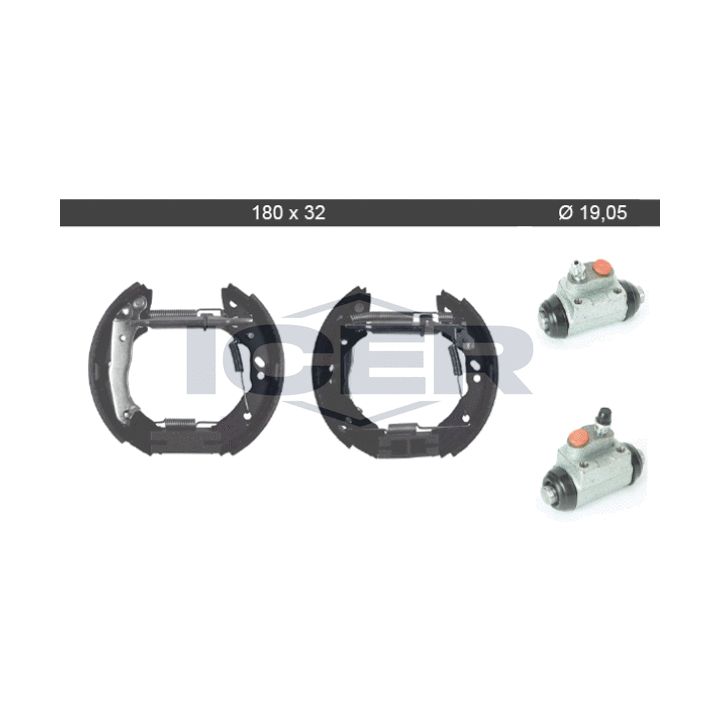 Stabdžių trinkelių komplektas ICER 79KT0096 C