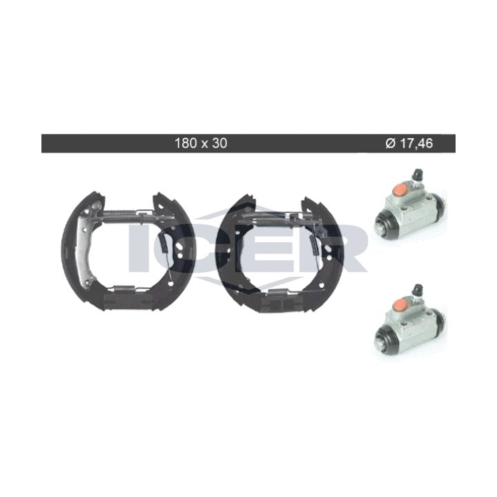 Stabdžių trinkelių komplektas ICER 79KT0097 C