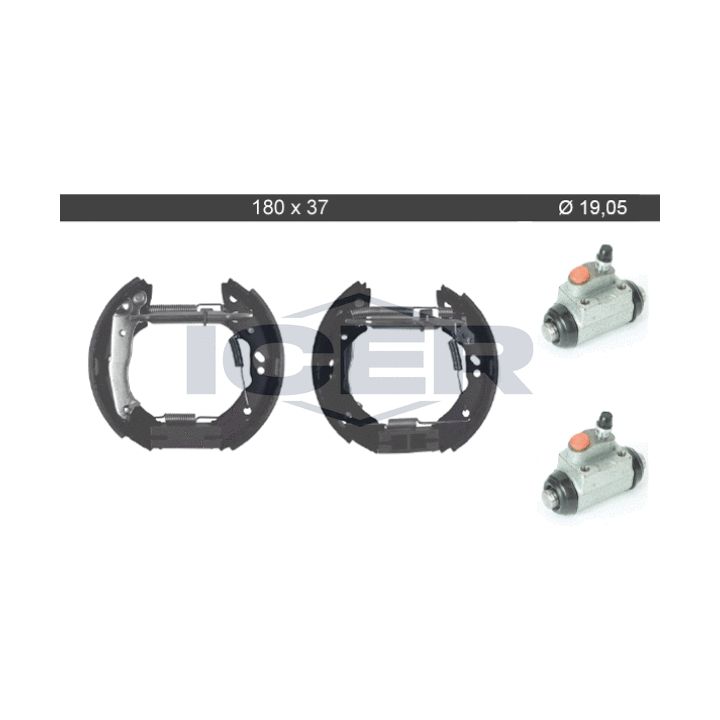 Stabdžių trinkelių komplektas ICER 79KT0098 C